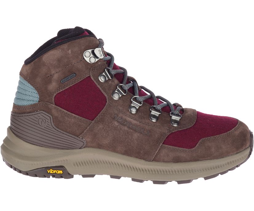 Buty Merrell Ontario 85 Wool Mid Wasserdicht - Buty Trekkingowe Damskie Merrell - Kawa/Czerwone [DOR